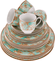 Jídelní souprava Decora turquoise, set 20 ks
