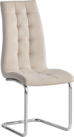 Jídelní židle, béžová Dulux Velvet látka / chrom, SALOMA NEW
