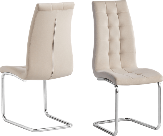 Jídelní židle, béžová Dulux Velvet látka / chrom, SALOMA NEW
