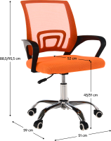 Kancelářská židle CENCTRY oranžová/černá