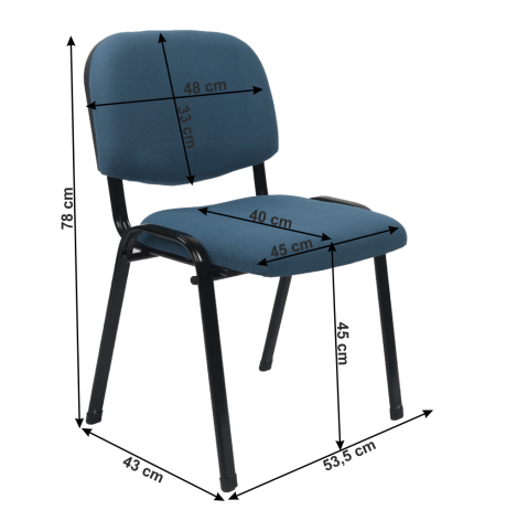 Kancelářská židle ISO 2 NEW tmavěmodrá