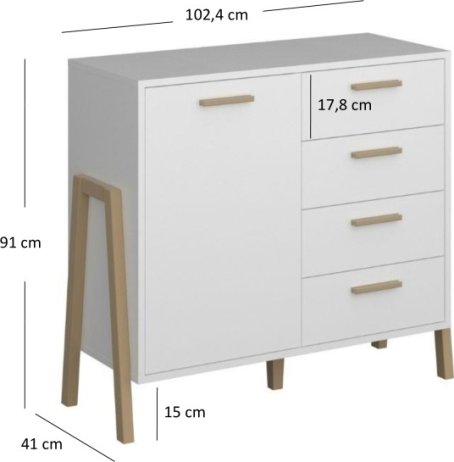 Komoda BELLE 1D4S
