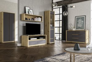 Komoda Malta K3S artisan šedá
