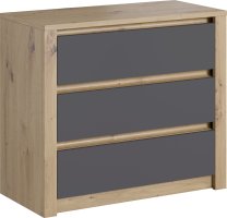 Komoda Malta K3S artisan šedá
