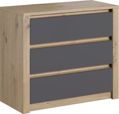 Komoda Malta K3S artisan šedá