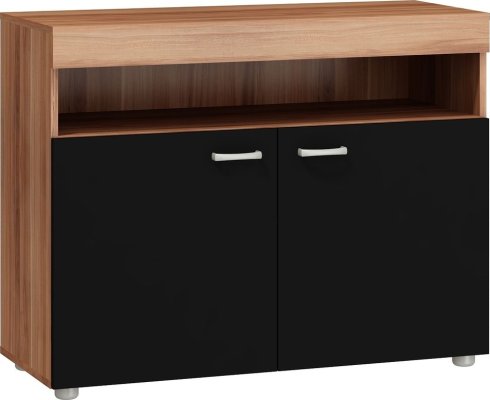 Komoda Max 01, švestka/ černý pololesk