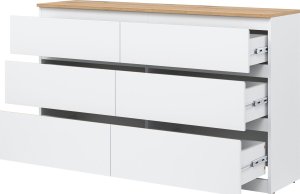 Komoda Remi RM3 bílá/dub evoke