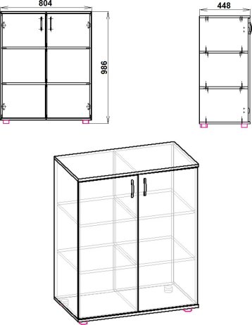 Komoda WOM 2D buk