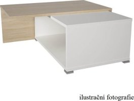 Konferenční rozkládací stolek DRON, černá-bílá