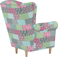 Křeslo Evier, látka patchwork M1