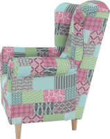 Křeslo Evier, látka patchwork M1