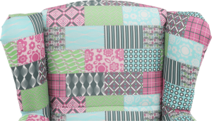 Křeslo Evier, látka patchwork M1