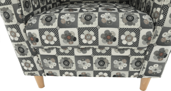 Křeslo Evier, látka patchwork N1
