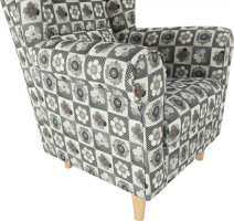 Křeslo Evier, látka patchwork N1