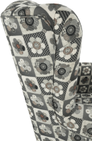 Křeslo Evier, látka patchwork N1