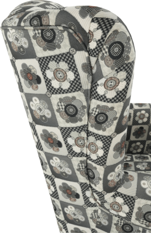 Křeslo Evier, látka patchwork N1