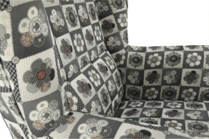 Křeslo Evier, látka patchwork N1