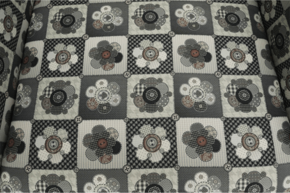 Křeslo Evier, látka patchwork N1
