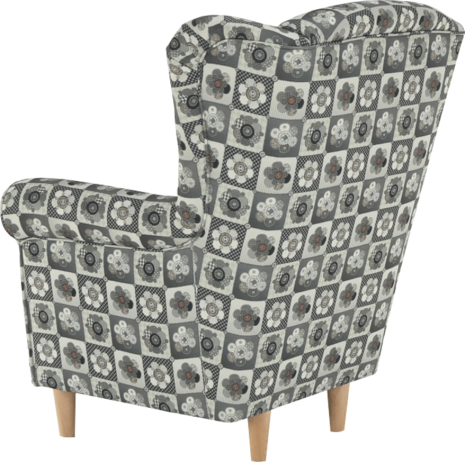 Křeslo Evier, látka patchwork N1