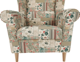 Křeslo Evier, látka patchwork Viorica 1