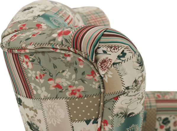 Křeslo Evier, látka patchwork Viorica 1