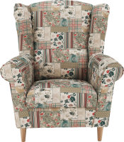Křeslo Evier, látka patchwork Viorica 1