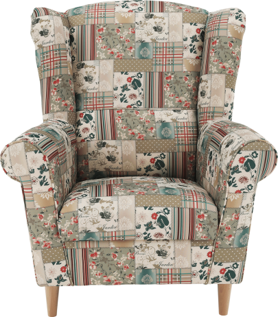 Křeslo Evier, látka patchwork Viorica 1