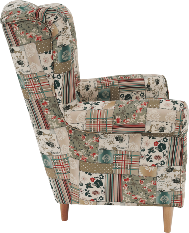 Křeslo Evier, látka patchwork Viorica 1