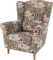 Křeslo Evier, látka patchwork Viorica 1
