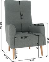 Mentolové křeslo ušák Homespot