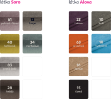 Křeslo s taburetem Porterie, látka patchwork M1