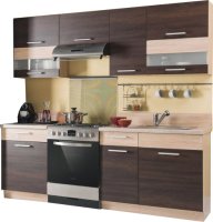 Kuchyňská linka Modena 220 cm - rijeka tmavá