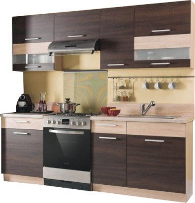 Kuchyňská linka Modena 220 cm - rijeka tmavá