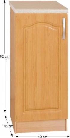 Kuchyňská skříňka LORA MDF NEW KLASIK S40 olše levá