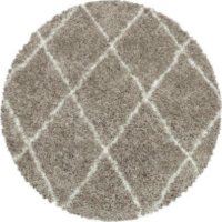 Kusový koberec Alvor Shaggy 3401 beige kruh