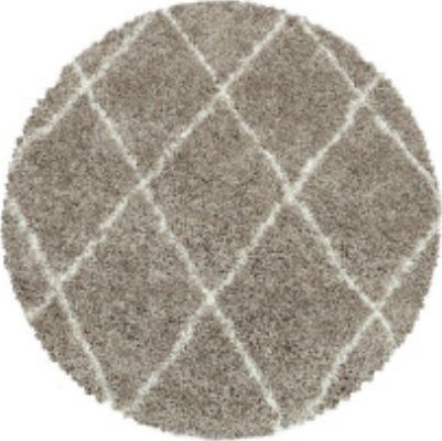 Kusový koberec Alvor Shaggy 3401 beige kruh