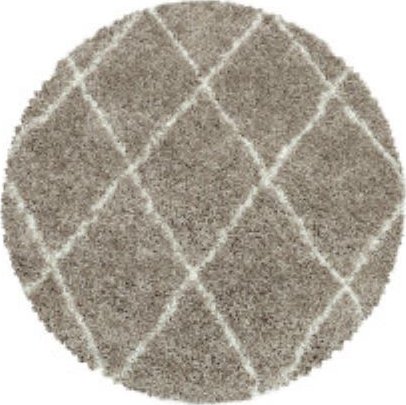 Kusový koberec Alvor Shaggy 3401 beige kruh