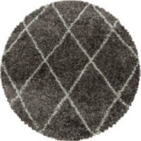 Kusový koberec Alvor Shaggy 3401 taupe kruh