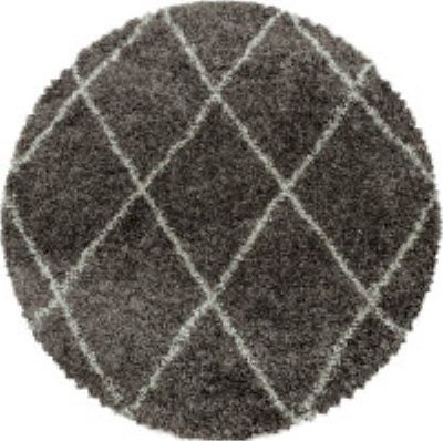 Kusový koberec Alvor Shaggy 3401 taupe kruh