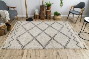 Kusový koberec Berber Asila B5970 cream and brown