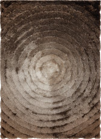 Kusový koberec Flim 008-B7 Circles brown