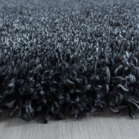Kusový koberec Fluffy Shaggy 3500 anthrazit kruh