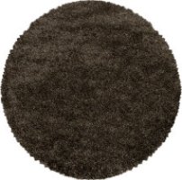 Kusový koberec Fluffy Shaggy 3500 brown kruh