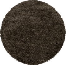 Kusový koberec Fluffy Shaggy 3500 brown kruh