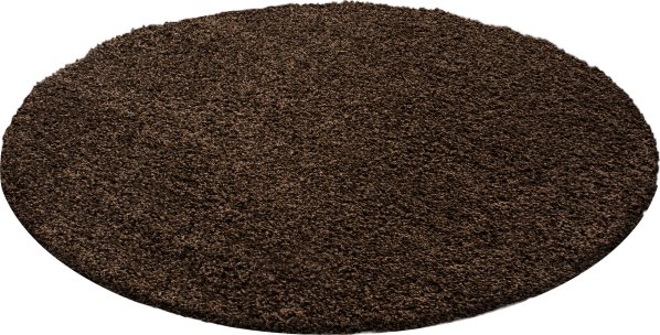 Kusový koberec Life Shaggy 1500 brown kruh