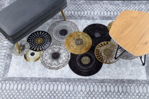 Kusový koberec Miro 51130.807 Circles grey