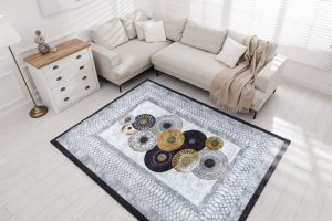 Kusový koberec Miro 51130.807 Circles grey