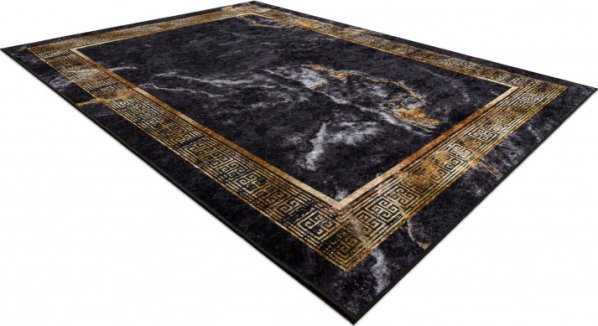 Kusový koberec Miro 51278.809 Marble black / gold
