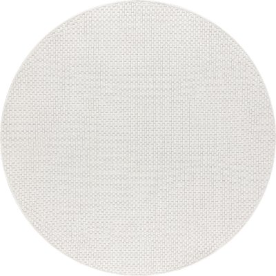 Kusový koberec Timo 6272 White kruh – na ven i na doma