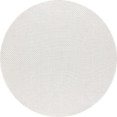 Kusový koberec Timo 6272 White kruh – na ven i na doma